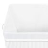 vidaXL Cesta para la ropa sucia de bamb&uacute; de una secci&oacute;n blanca 83 l