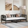 vidaXL Sofá cama sin colchón madera maciza de pino negro 90x200 cm