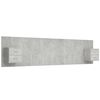 vidaXL Cabecero de cama y mesitas madera contrachapada gris hormig&oacute;n
