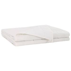 vidaXL Manta con peso Blanco 152 x 203 cm 11 kg 100% Algod&oacute;n 205T