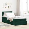 vidaXL Estructura de cama otomana colch&oacute;n terciopelo verde oscuro
