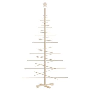 vidaXL &Aacute;rbol de Navidad de madera de adorno madera maciza pino 180 cm
