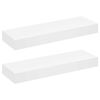 vidaXL Estantes de pared flotantes con cajones 2 uds blanco 80 cm