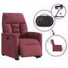 vidaXL Sill&oacute;n el&eacute;ctrico reclinable elevable de tela rojo tinto