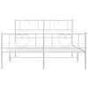 vidaXL Estructura cama sin colch&oacute;n con estribo metal blanco 120x200 cm