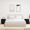 vidaXL Mesitas de noche con luces LED 2 uds madera ingeniería negra