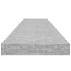 vidaXL Estante flotante pared 2 uds MDF gris hormig&oacute;n 120x23,5x3,8 cm