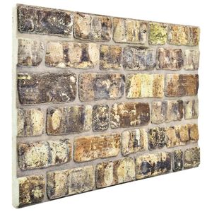 vidaXL Paneles de pared 10 uds. 100 x 50 cm Multicolor Espuma EPS