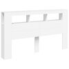 vidaXL Cabecero con LED madera de ingeniería blanco 180x18,5x103,5 cm
