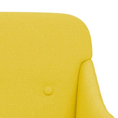 vidaXL Banco de tela amarillo claro 110x76x80 cm