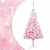 vidaXL &Aacute;rbol de Navidad preiluminado con luces y bolas rosa 210 cm