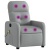 vidaXL Sill&oacute;n reclinable de masaje con tela gris claro