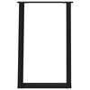 vidaXL Patas para mesa de comedor en forma de U (2 unidades), color negro, 60 x 72-73 cm, acero