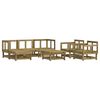 vidaXL Juego de muebles de jard&iacute;n 7 pzas madera de pino impregnada