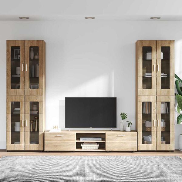 vidaXL Conjunto de mueble de TV con caj&oacute;n FLORIN Roble Sonoma