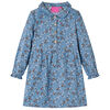 vidaXL Vestido infantil de manga larga azul petr&oacute;leo 116