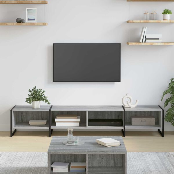vidaXL Gabinete de TV Gris Sonoma 170.5 x 36 x 30.5 cm