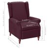 vidaXL Sill&oacute;n reclinable de tela morado