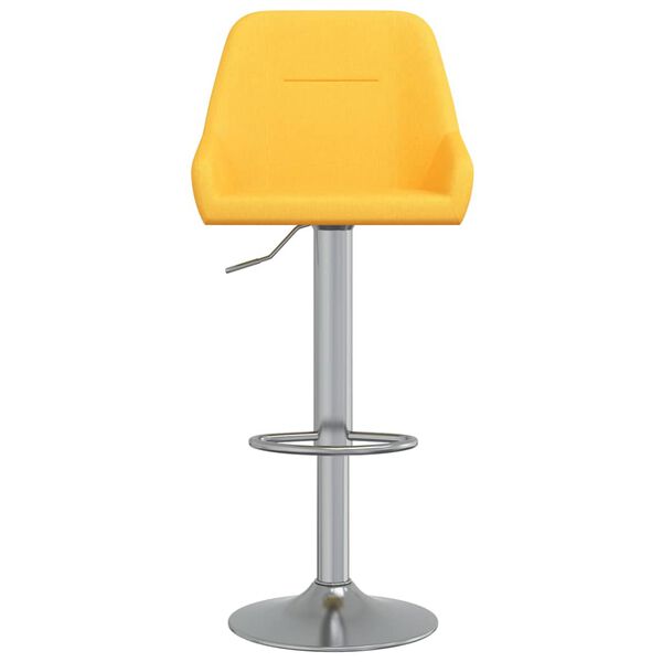 vidaXL Taburetes de cocina 2 unidades tela amarillo mostaza
