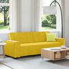 vidaXL Sof&aacute; de 3 plazas terciopelo amarillo 220x78x84 cm
