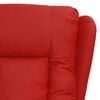 vidaXL Sillón de masaje de cuero sintético rojo tinto