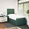 vidaXL Cama box spring con colch&oacute;n terciopelo verde oscuro 80x200 cm