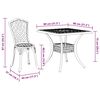 vidaXL Conjunto de mesa de jard&iacute;n 3 pcs Blanco Aluminio fundido