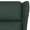 vidaXL Sill&oacute;n reclinable de tela verde oscuro