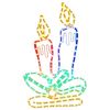 vidaXL Figura de velas de Navidad con 144 LED 70x42 cm