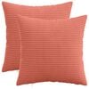 vidaXL Funda de almohada 2 pcs HEERLEN Rojo Naranja 50 x 50 cm pana