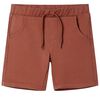 Pantalones cortos infantiles con cord&oacute;n marr&oacute;n 128