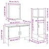 vidaXL Juego de muebles de ba&ntilde;o 3 pcs Marr&oacute;n Madera contrachapada