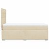 vidaXL Cama box spring con colch&oacute;n tela color crema 100x200 cm