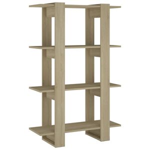 vidaXL Estanter&iacute;a/divisor espacios color roble Sonoma 80x30x123,5 cm