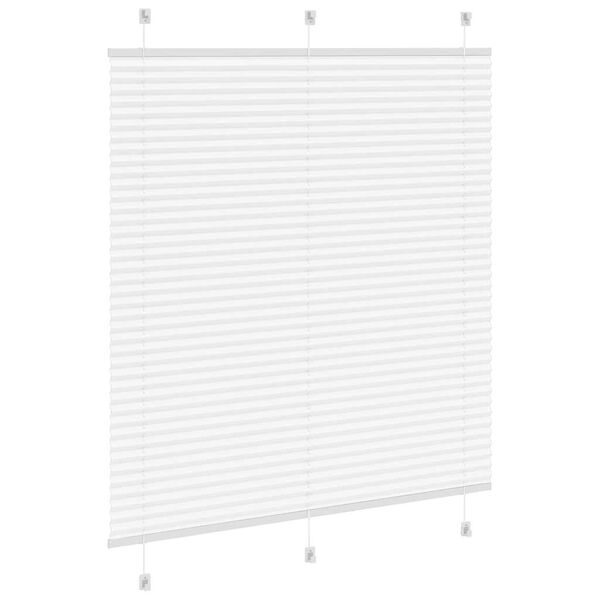 vidaXL Estor Plisado blanco 115x150 cm Tela Ancho 114,4 cm Poli&eacute;ster