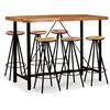 vidaXL Set de muebles de bar 7 piezas madera de acacia y reciclada