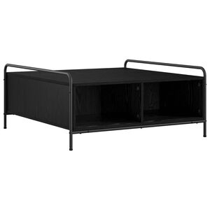 vidaXL Mesa de centro Roble Negro 90 x 90 x 41 cm Madera de ingenier&iacute;a