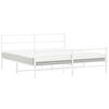 vidaXL Estructura cama sin colch&oacute;n con estribo metal blanco 193x203 cm