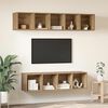 vidaXL Conjunto de mueble de TV 4 pcs Roble artesanal
