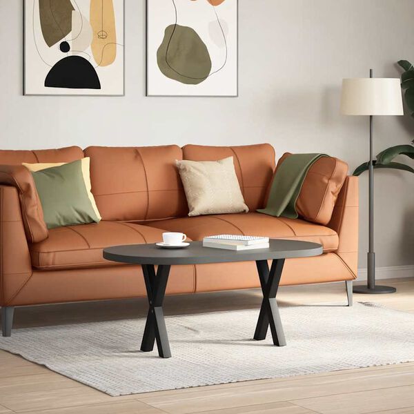 vidaXL Patas para mesa de centro en forma de X (2 unidades), color negro, 38 x (42-43) cm, acero