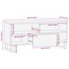 vidaXL Mueble de TV Marr&oacute;n 100 x 33 x 46 cm Madera de mango maciza