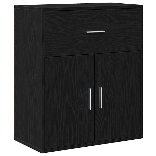 vidaXL Vitrina Roble negro 60 x 31 x 70 cm Madera contrachapada