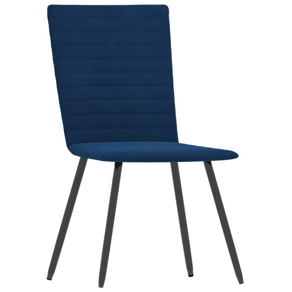 vidaXL Sillas de comedor 4 unidades terciopelo azul