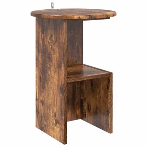 vidaXL Mesa lateral Roble Ahumado &Oslash; 39,5 x 55 cm Madera de Ingenier&iacute;a