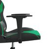 vidaXL Silla gaming de masaje cuero sint&eacute;tico negro y verde