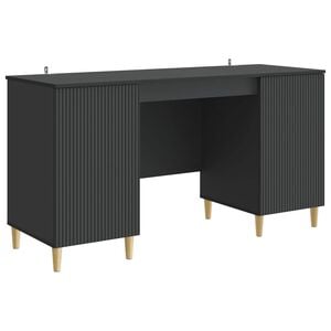 vidaXL Escritorio Negro 142,5 x 50 x 75 cm Madera de Ingenier&iacute;a