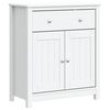 vidaXL Mueble de ba&ntilde;o BERG madera maciza de pino blanco 69,5x34x80 cm