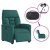 vidaXL Sill&oacute;n reclinable el&eacute;ctrico tela verde oscuro