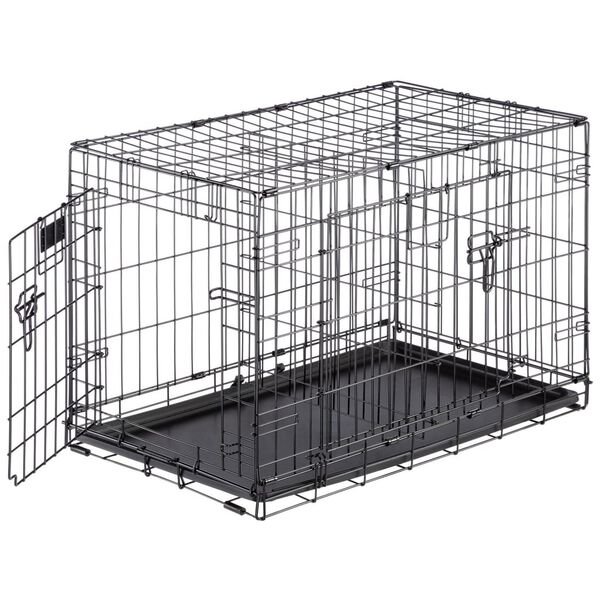 Ferplast Jaula para perros Dog-Inn 75 gris 77,4x48,5x54,6 cm