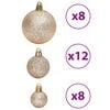 vidaXL Bolas de Navidad 100 uds color champ&aacute;n y marr&oacute;n 3 / 4 / 6 cm
